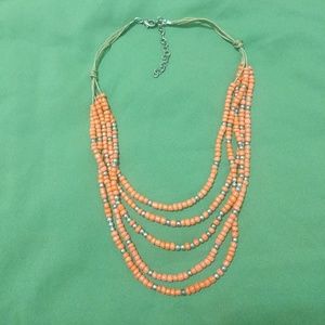 Orange beaded necklace